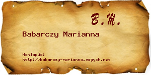 Babarczy Marianna névjegykártya